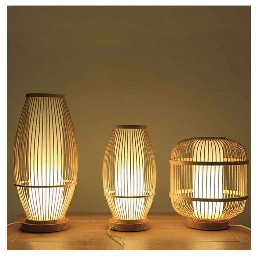 Гладкая Роскошная современная плетеная бамбуковая потолочная лампа ручной работы из ротанга подвесная Современная люстра