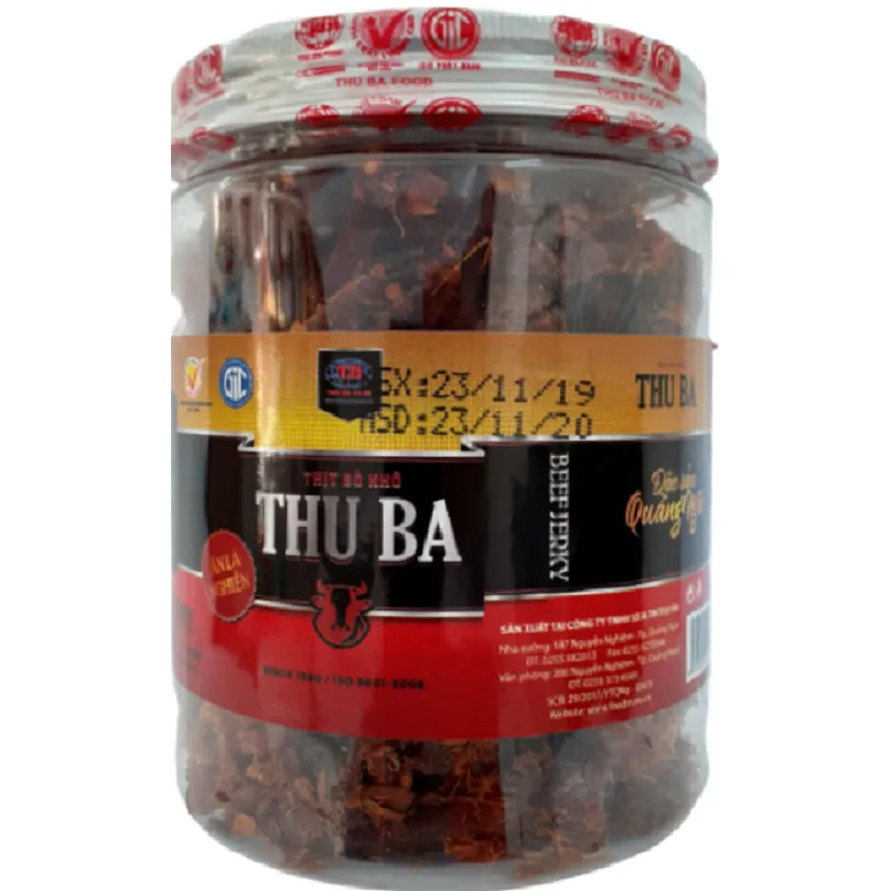 Vietnam Beef Meat Dried Beef Long 300g ( Plastic Jar)