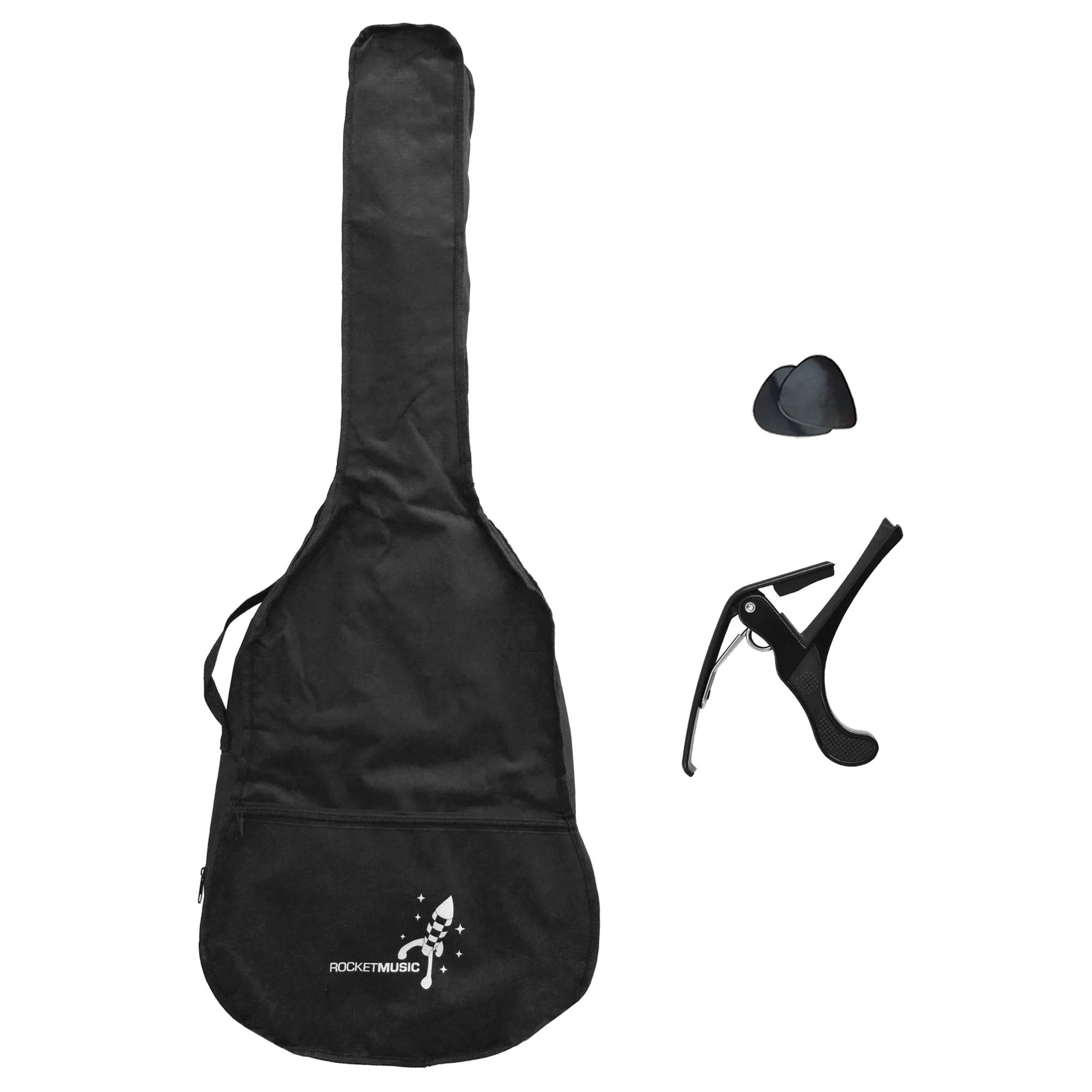 3rd Avenue XF201 3/4 Size Classical Guitar Pack with Nylon Strings, Gig Bag, Capo and Picks