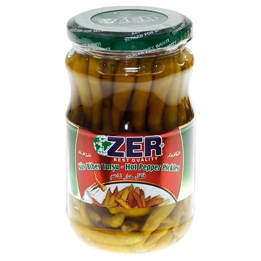 Zer Green Pepper Pickles 370 cc x 12 Glass Jar