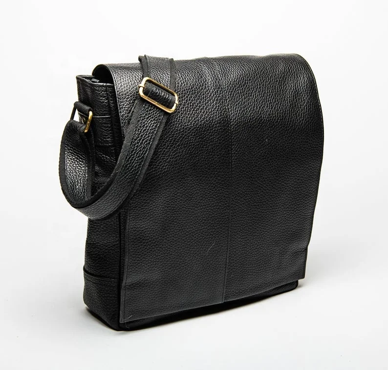 Leather Messenger Bag Men Full Grain Cross body Travel Personalized Satchel For Monogram Tablet  HHD-0053