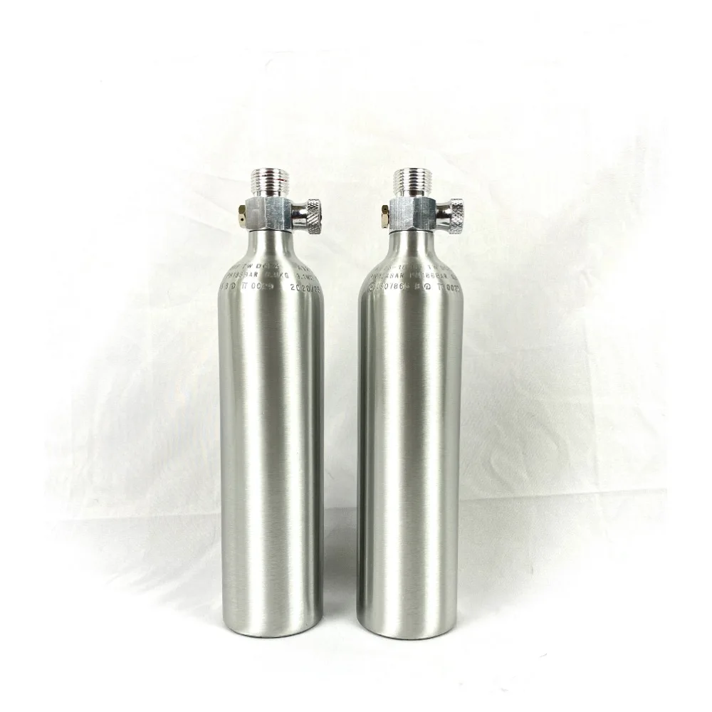 Taiwan 1.0L aluminum CO2 Gas cylinder aquarium tank without valve