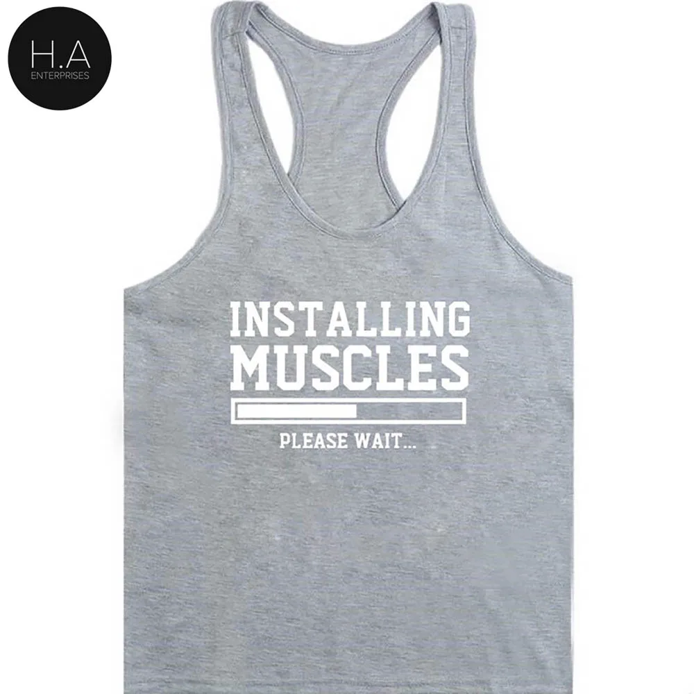 2021 fashion Summer Print Cotton Bodybuilding Fitness Stringer Men Tank Top gyms Gorilla Wear Vest Undershirt Tank Tops