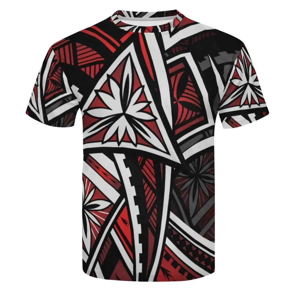 
T Shirt men Polynesian tribal design colorful Hawaii T-shirt sea turtle Hibiscus Plumeria 3D print custom male T-shirt Top 2021 
