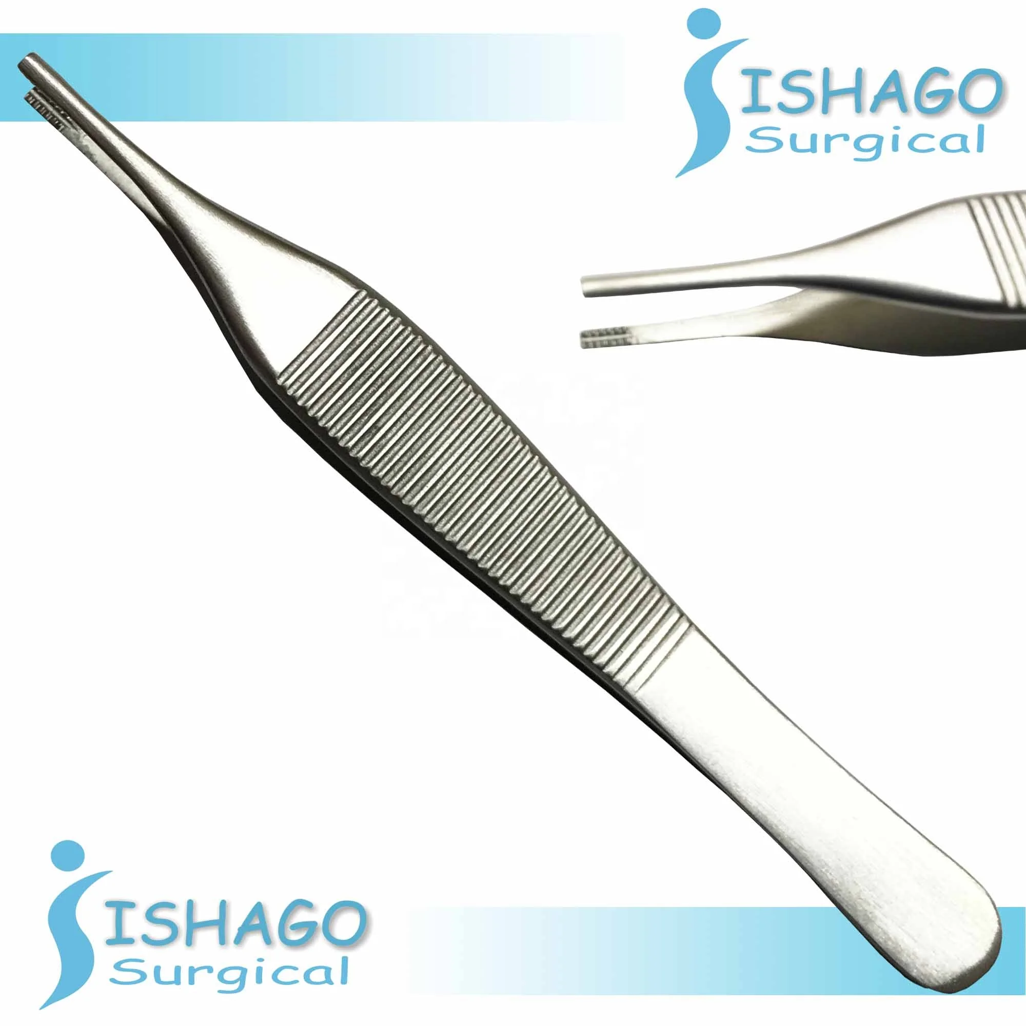 Adson Dressing Tissue Forceps with Serrated tip / Teeth, Surgical Instrument