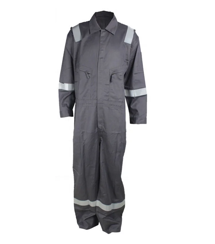 OEM Workwear 100 % Cotton Disposable  Fireman Full  Sleeve Field Wear Coveralls Boiler Suits Overall Working Uniform