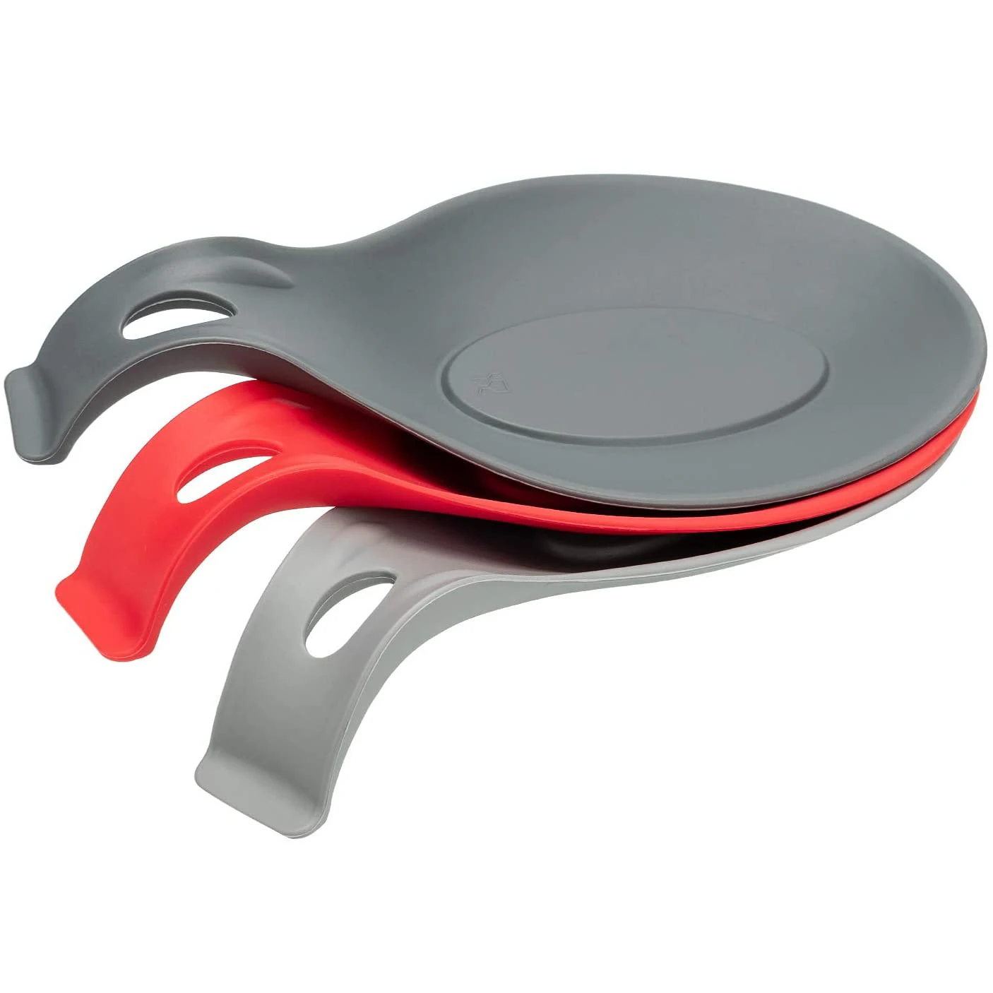 
Heat resistant non stick silicone kitchen utensil holder soup spoon rest 
