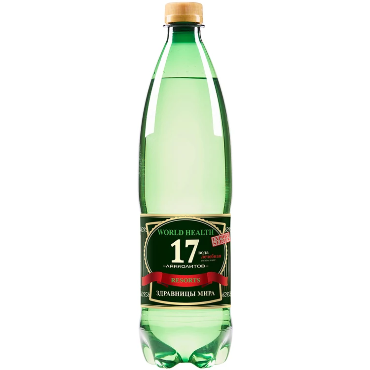 Carbonated natural mineral water ZDRAVNITSY MIRA 17 1 0 l. PET bottle wholesale