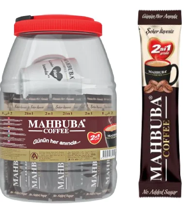 2 в 1, кружка, пластиковая банка, кофе, производитель из Турции, 10 г, без добавления сахара, высококачественный растворимый кофе, крем