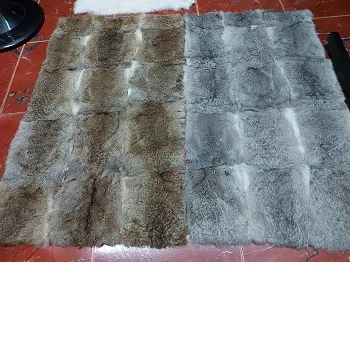 Rabbit fur plates Natural Color For Garments