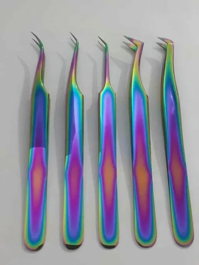 
Top Quality Eyelashes Eyebrow Tweezers Fine Tips Stainless steel 