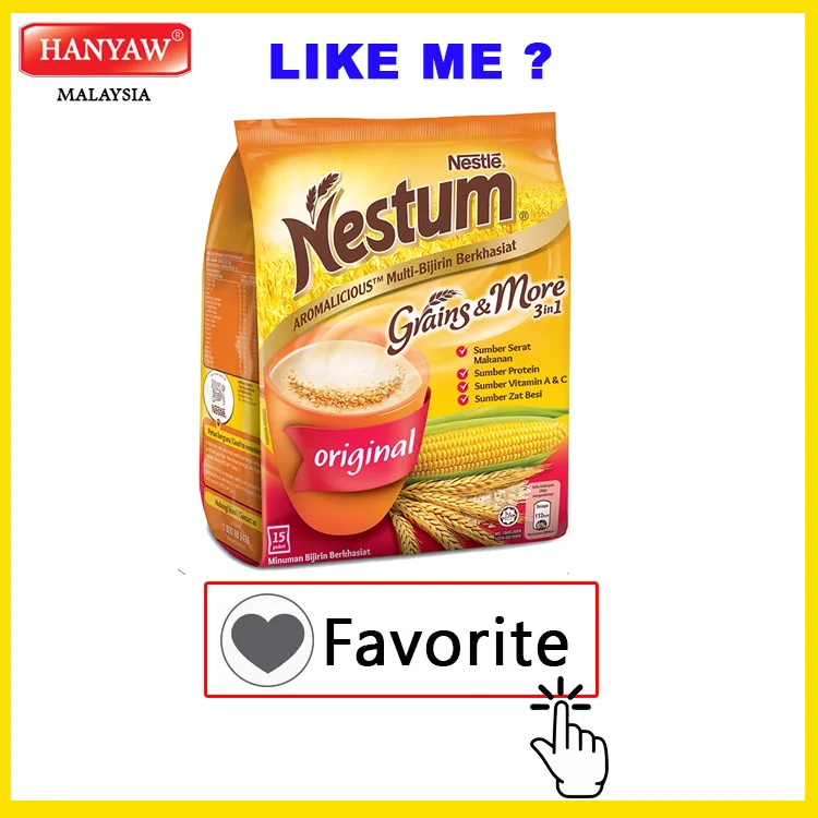 [Малайзия] Быстрая доставка + Halal сертифицированные зерна Nestum и более 3 в 1 оригинал (24x15x28 г/коробка)