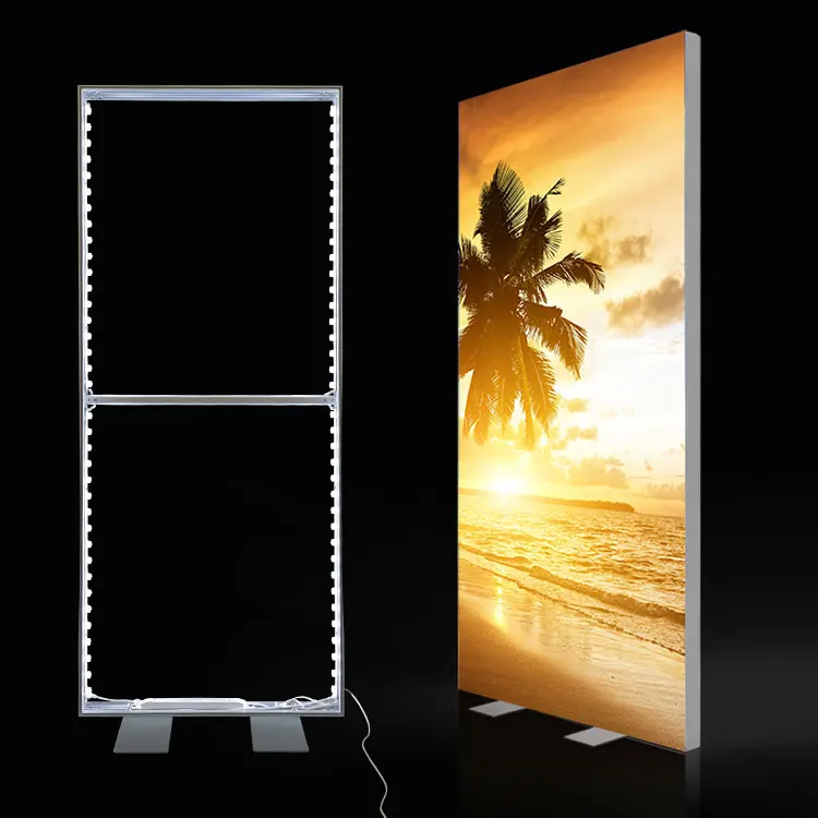 Advertising Tool Free Portable  Aluminum Free-standing SEG Fabric Frame LED Light Box for Store Display