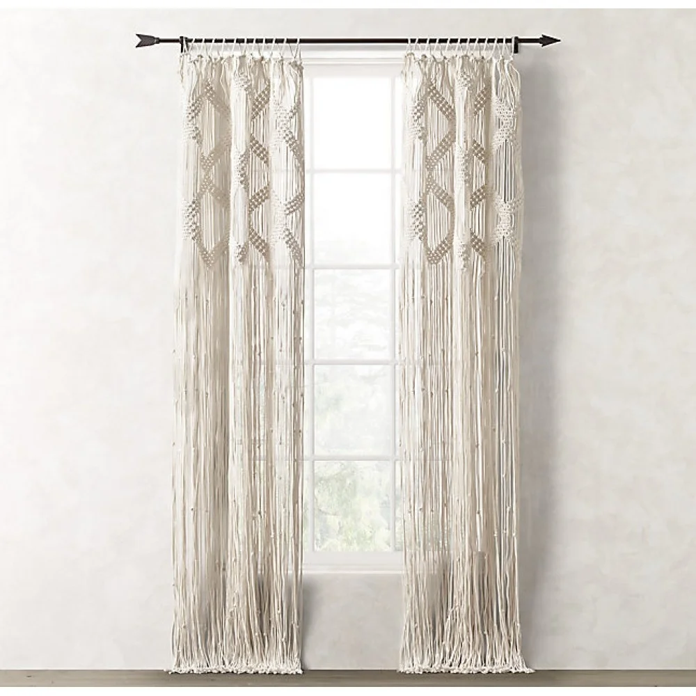 Pure Organic Cotton Rope Macrame Curtains from  Casa Decor India