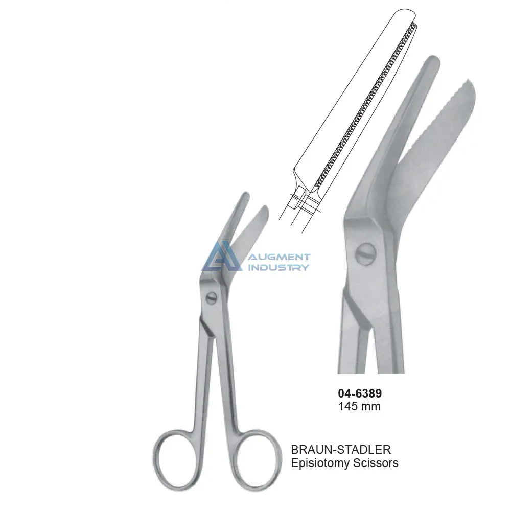 Ножницы для эпизиотомии Стад, 145 мм, из нержавеющей стали