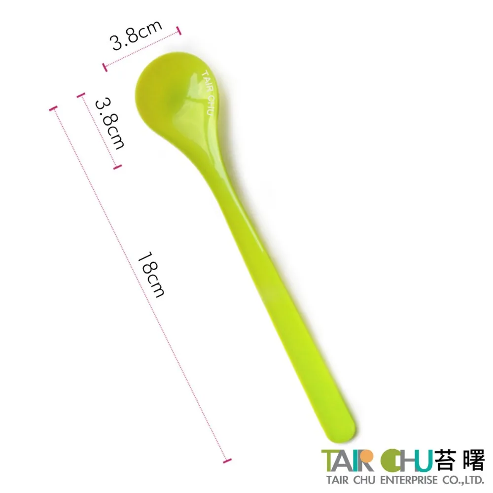 18cm Lovely Colorful Sundae Ice Cream Disposable Plastic Spoon