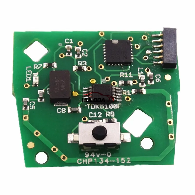 For Fiat Fir 114 and Punto 188 1 Button remote key with 434mhz in black color, programmed by Zedfull with SIP22 blade