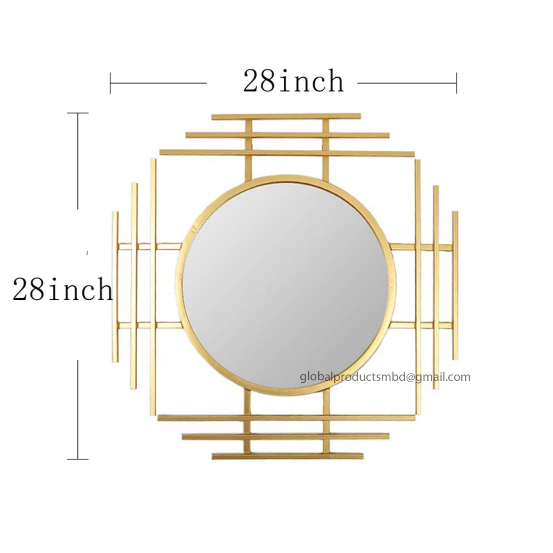 Modern Wall Mirror decor Metal Decorative Wall Art Hanging Circle Mirror for The Living Room Bathroom Bedroom and Entryway