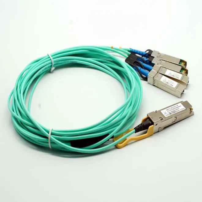 10 м 40G QSFP + 4x для программирования в производственных условиях + Совместимый 40G QSFP + to 4x10G SFP + Breakout активный оптический кабель SFP-AOC