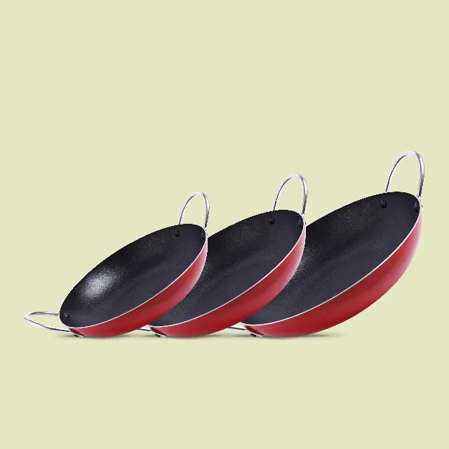  Лидер продаж алюминиевая сковорода с антипригарным покрытием из чугуна и 2 ручками