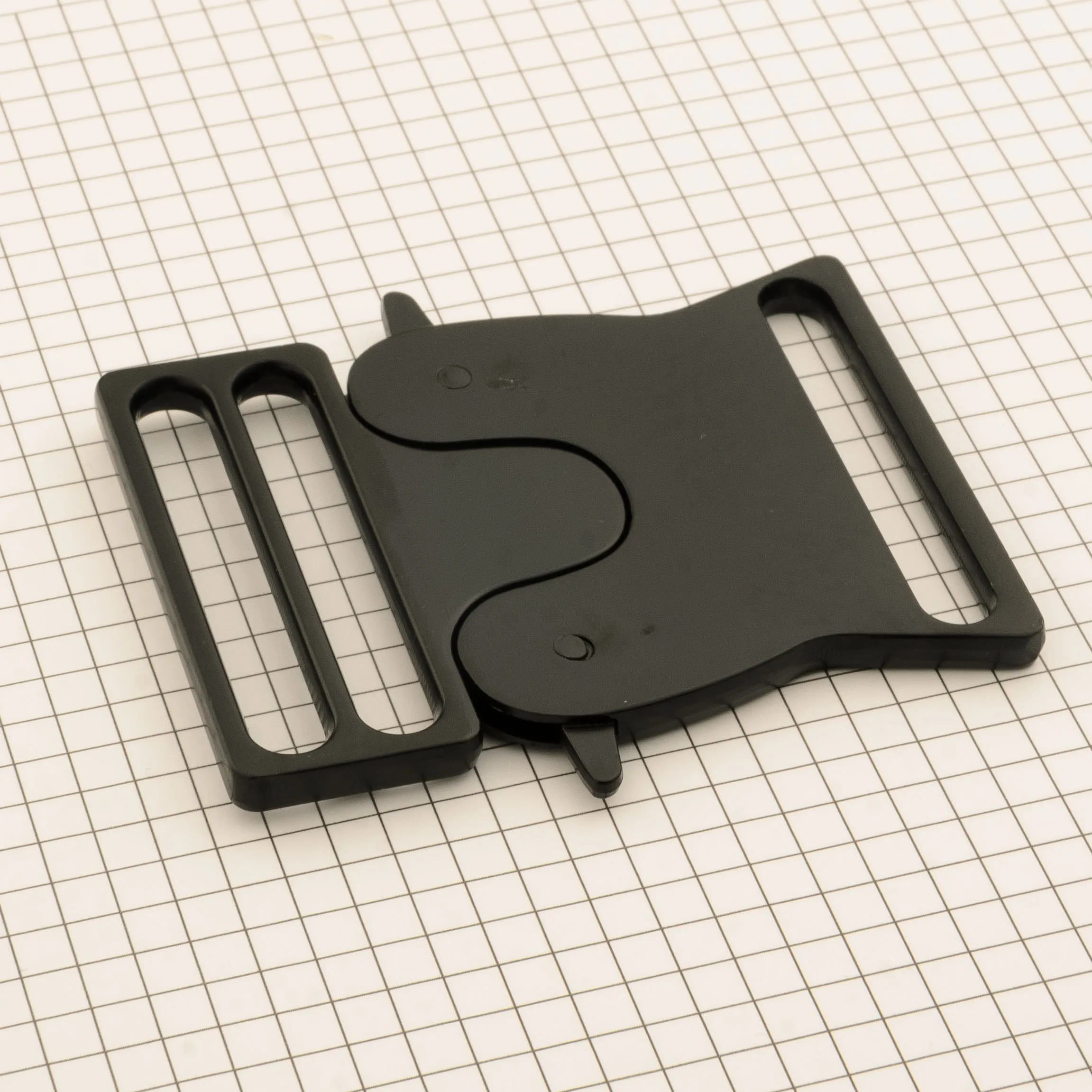 Black Metal Zinc Alloy Adjustable Double Sided Quick Release Two Sectional Snap Fastener Clasp Buckle For Bagpack