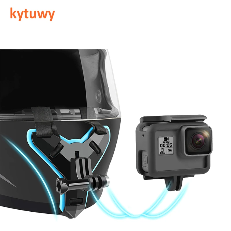  Кронштейн для мотоциклетного шлема Переднее Крепление подбородка GoPro Hero 9/ 8/7/6/5/4/3 все спортивные