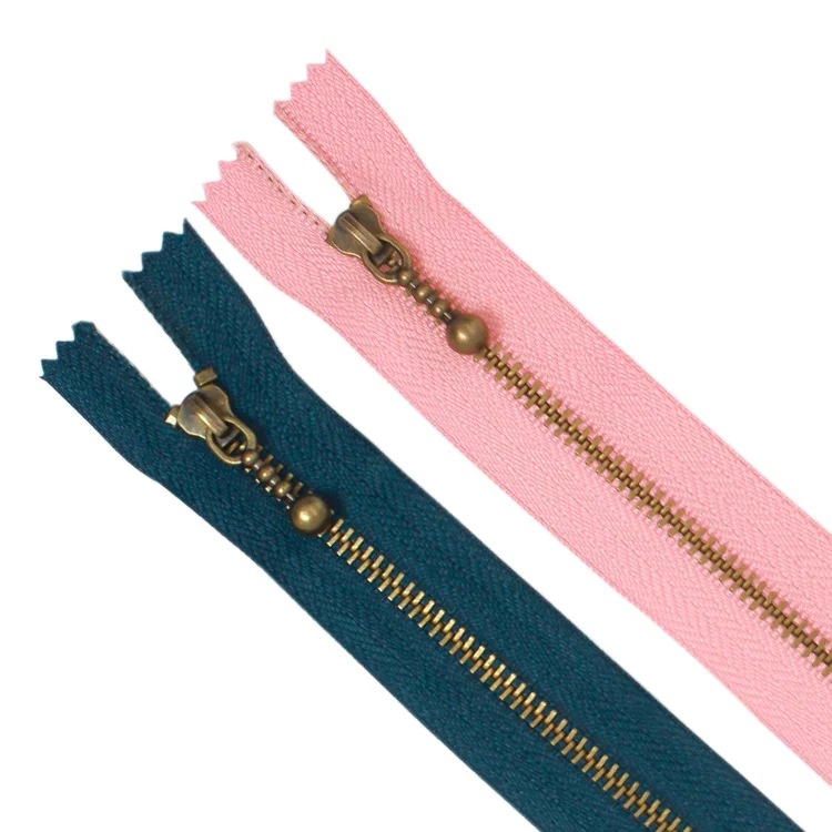 HVV #3 Antique Brass Wholesale Price Metal Ball Puller Teeth Jeans  Zipper