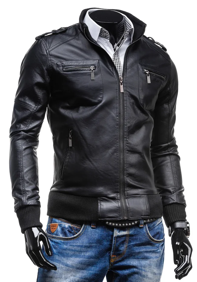 Оптовая продажа 2021 новейший дизайн зимняя куртка кожаная Повседневная модная мужская мотоциклетная