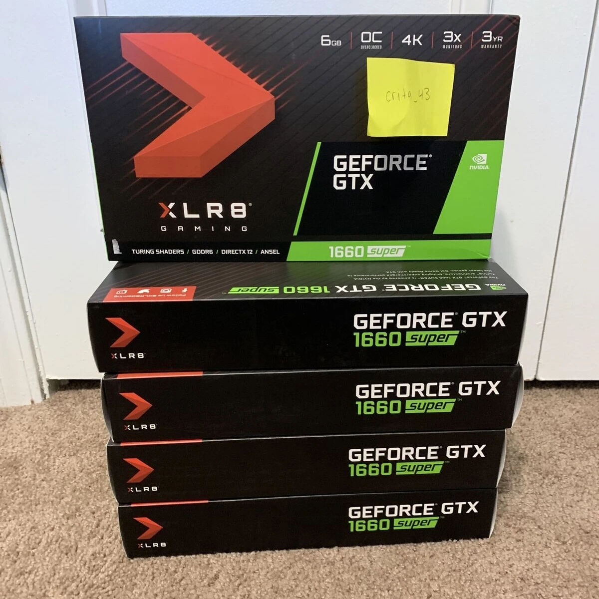 Aice лучшая брендовая новая Оригинальная брендовая новая видеокарта PNY GTX 1660 Super XLR8 OC 6 ГБ