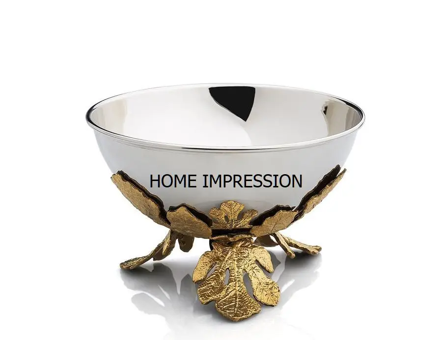 Wholesale Modern Tableware Serving Ring Creative Metal Gold Rings Metal Decorative Luxury Bowl And Tray In Affordable Price
