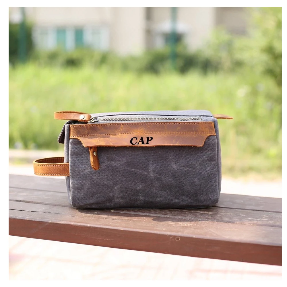 Индивидуальная Вощеная Холщовая Сумка для бритья