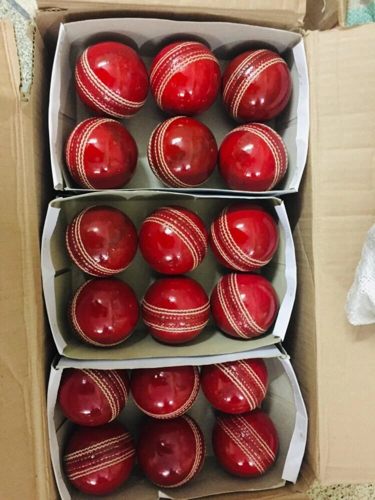 Тренировочный мяч с логотипом на заказ, оптовое количество, сшитые вручную Мячи Для Крикета