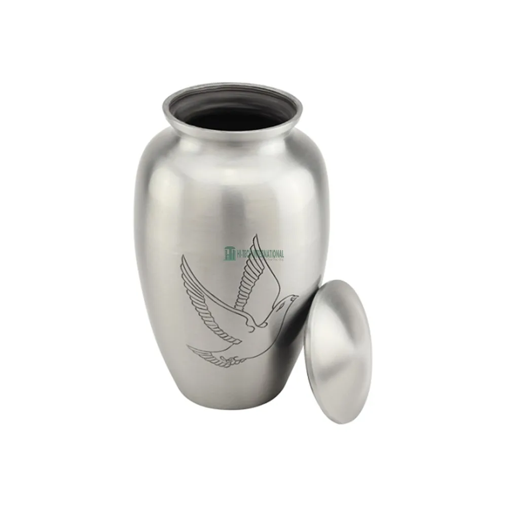 Bird Engraved Adult Cremation Urns - Metal Handmade Aluminum Cremation Urn - High Quality Bulk Keepsake Urn - India Manufacturer