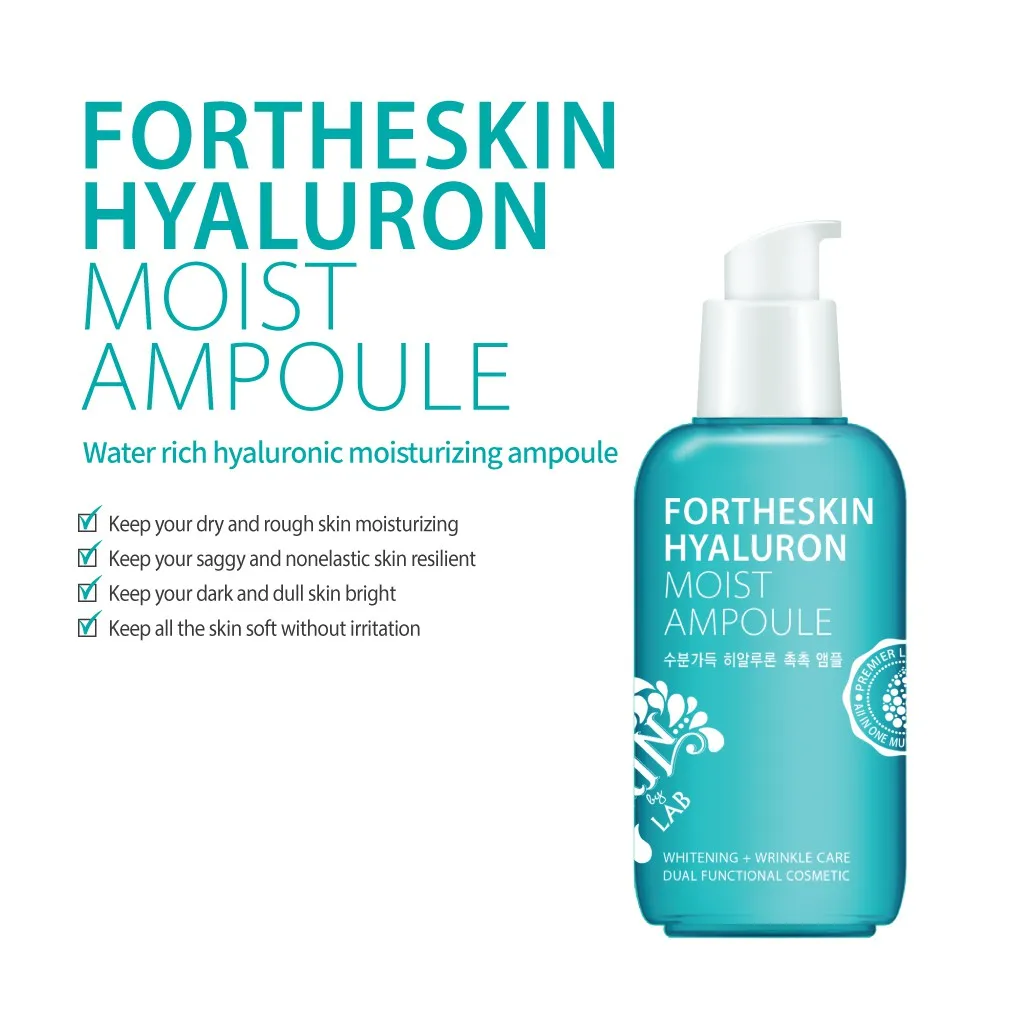 FORTHESKIN HYALURON увлажняющая ампула для ежедневного ухода за кожей сыворотка корейская косметика K-beauty Сделано в Корее