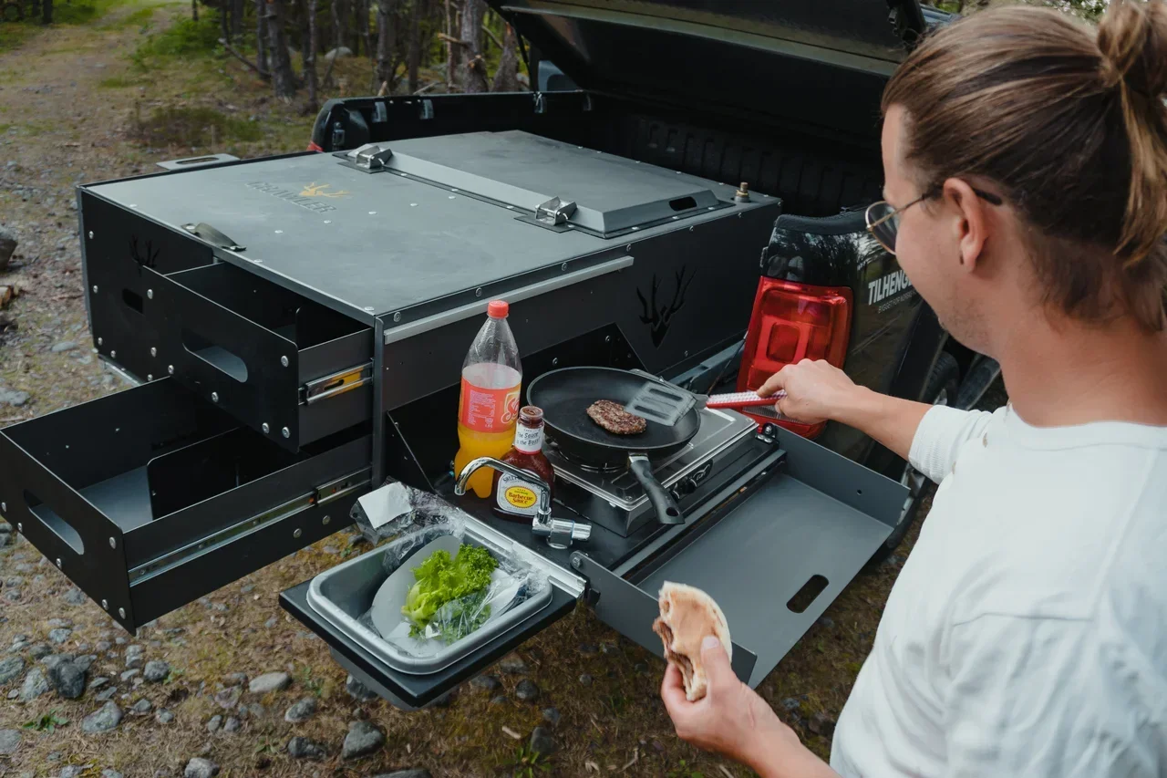 
High Quality - Aluminum 4x4 Camper Box Travel Pickup Truck Camping Kitchen Tool Box 