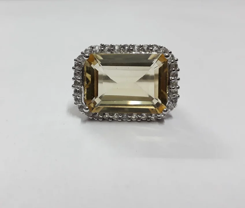 925 sterling silver citrine ring