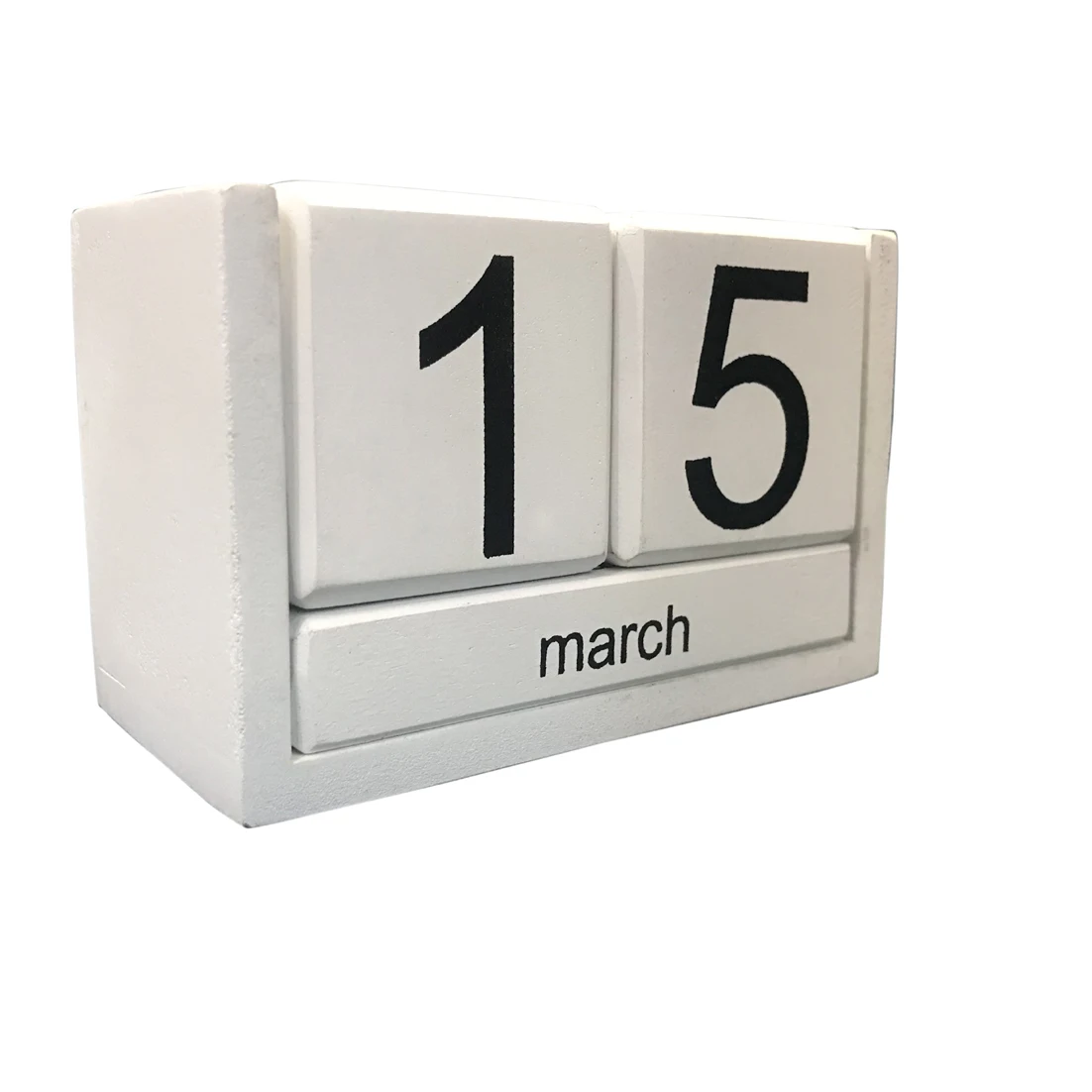Office Desk Decor Wooden Desktop White Calendar Blocks Vintage Rustic Attractive Wooden Blocks Perpetual Desk Calendar For home