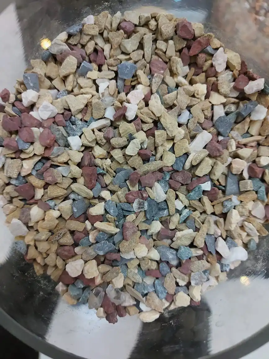 Mix color outdoor and indoor crushed chipping stone marble granite aggregate pea gravels
