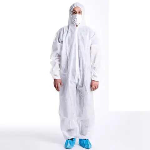 Non-woven Material Protective Visitor Coat, Direct from Vietnam Manufacturer Isolation Protection Disposable Thanh Long Vietnam