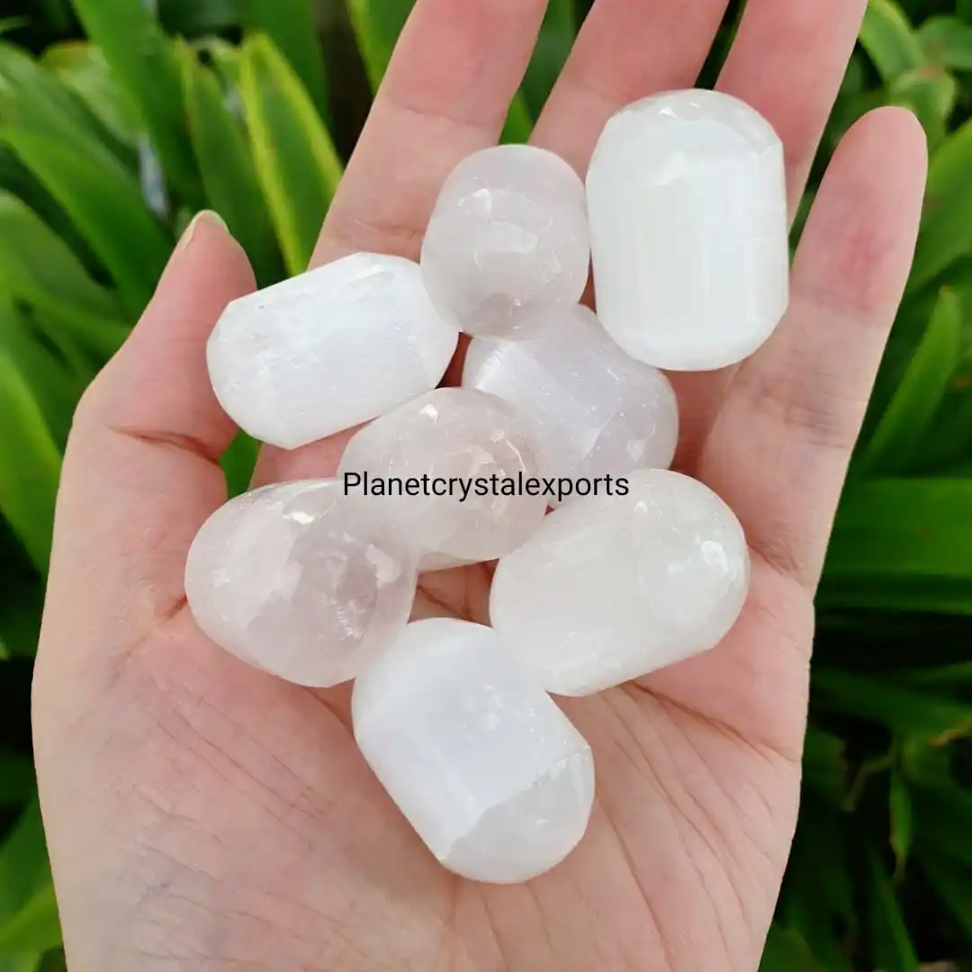 High Quality Natural Wholesale Selenite Healing Crystal Tumble Stone For Decoration Buy From Planet Crystal Exports