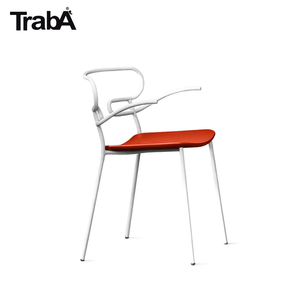 Best Quality stackable Armchair metal frame PU seat outdoor