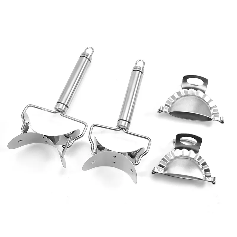 Stainless Steel Dumplings Mold Manual Dumpling Skin Maker Jiaozi Device Pack Clip Machine Dough Cutter Kitchen Pastry Tools