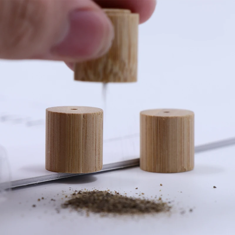 Unique Bamboo Shaker Bottle Lid Spice Jar Set Jar Bamboo Salt And Pepper Shaker