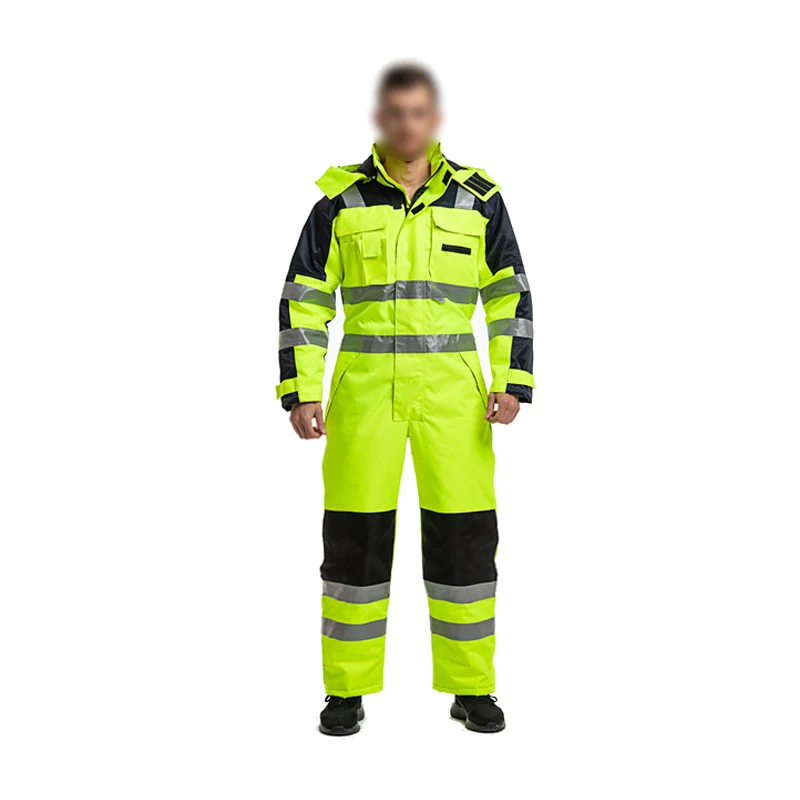 OEM Custom Reflective Mechanic Overalls With High Visibility Work Uniforms Sets Durable Safety Wear