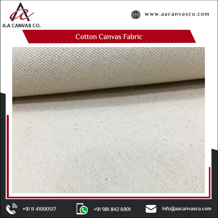 Indian Exporter of 100% Organic Lightweight Plain Blank Canvas Linen Cotton Calico Greige Fabric from Top Supplier