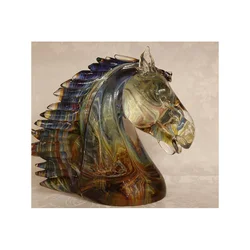 Made in Italy Top Quality Murano Glass Horse Head Sculpture Made in Italy Hot Sale