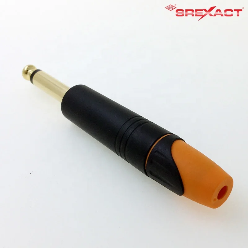 Professional audio connector 6.35mm mono plug male