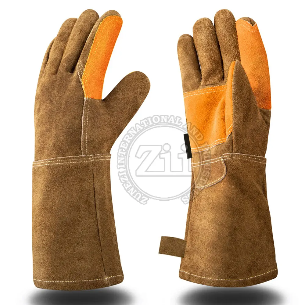 Work Wear Heat Protection Leather Welding Gloves Factory Manufacturer Custom Made Welding Gloves