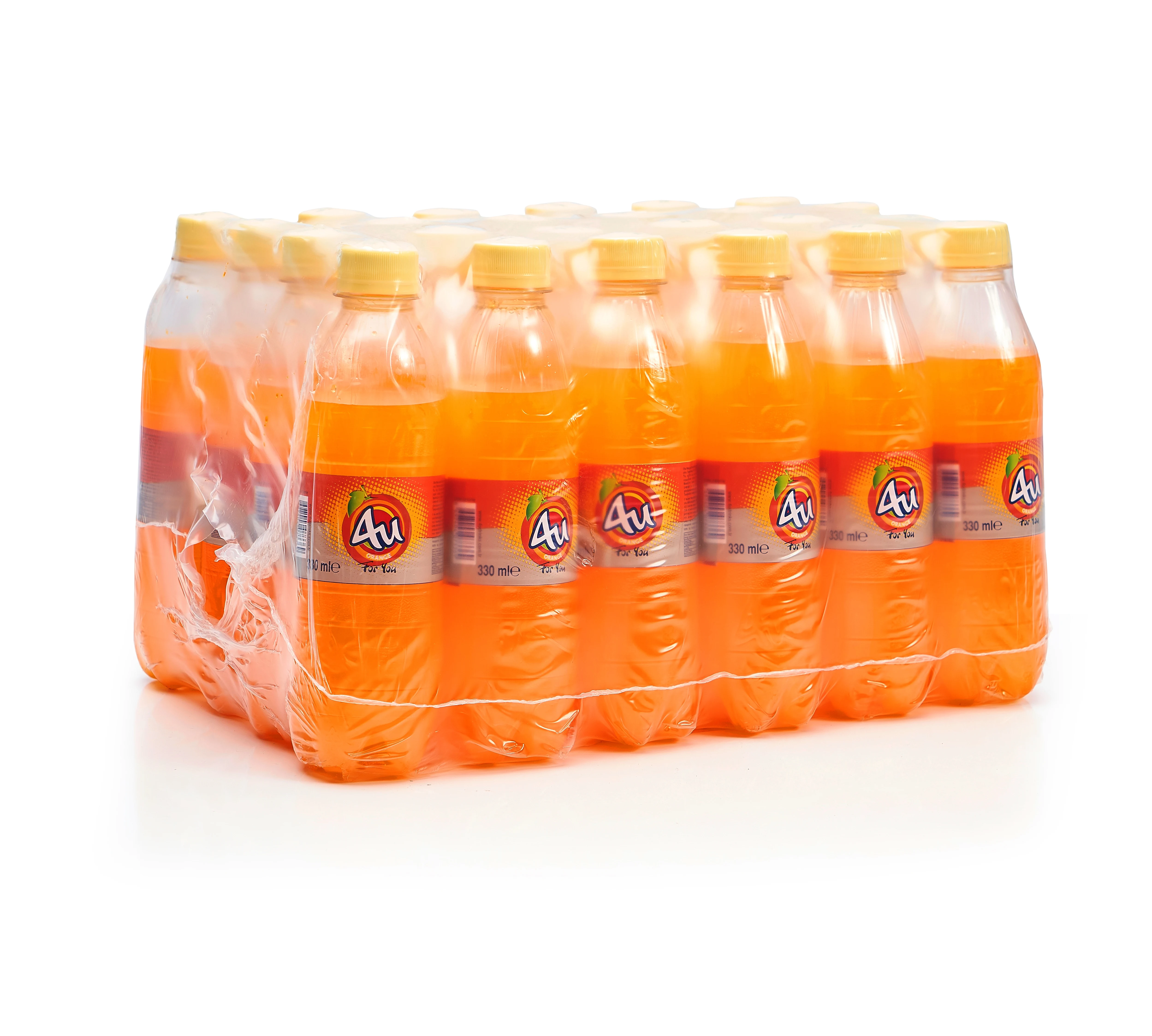 Оранжевый газированный безалкогольный напиток 330 мл 4U