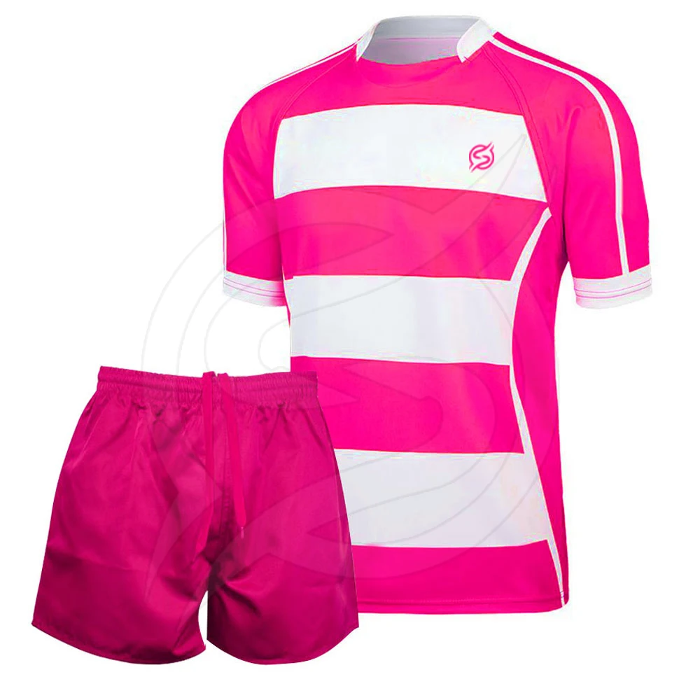 100% polyester rugby jersey rugby uniform with custom team logo member